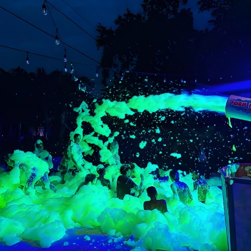 1 Hour Nighttime UV Glow Foam Party